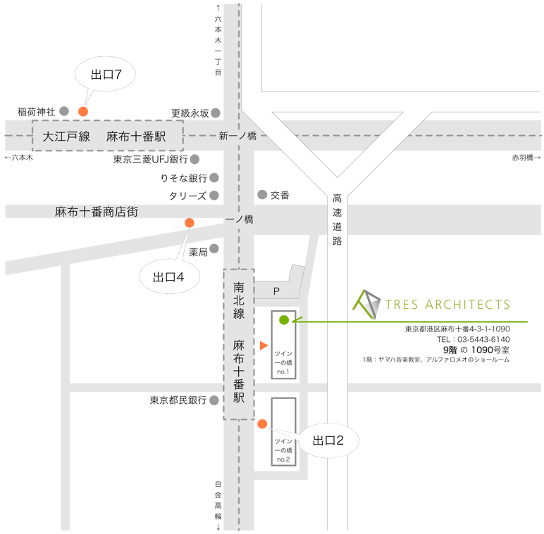 トレス建築事務所地図