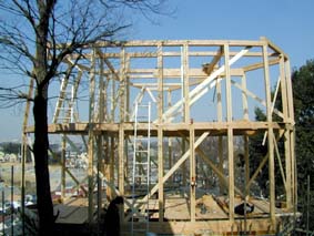 裏から見た軸組